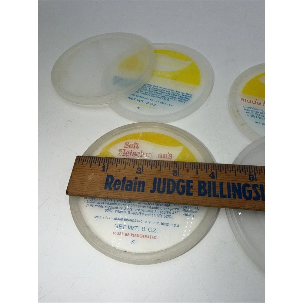 Vintage Replacement Plastic Lid Lot 6 Parkay Butter Margarine Bowl 4